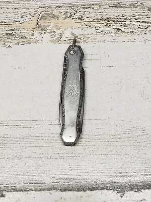 Vintage Antique Free Masons Sterling Silver 925 Pocket Knife Etched Pen Pick USA • $49.99