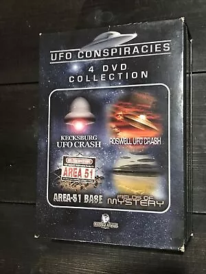 UFO Conspiracies 4 Movie Collection DVD Area-51 Base Roswell UFO Crash M28 • $15