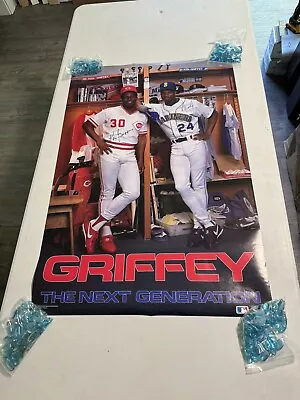 1989 Autographed Griffey Sr. & Jr. The Next Generation Costacos Poster 24 X36  • $149.99