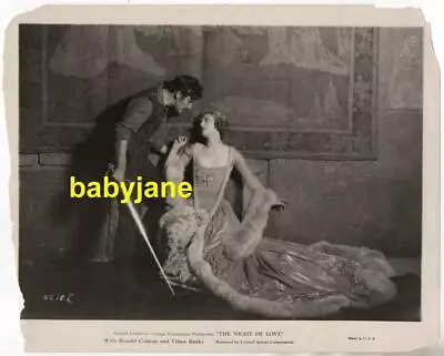Ronald Colman Vilma Banky Original 8x10 Photo 1927 The Night Of Love • $24.99