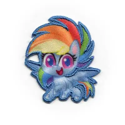 Rainbow Dash My Little Pony Patch Blue Unicorn Sublimated Embroidery Iron On • $10.99