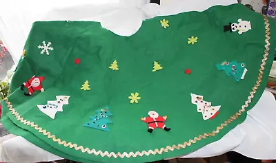 Vintage Felt MCM/Mid Century Elf Christmas Tree Skirt Japan • $15.99