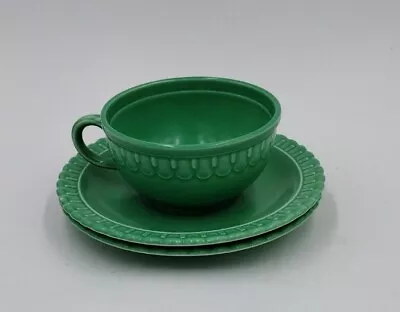 TAYLOR SMITH TAYLOR TS&T VISTOSA USA 1 Green Coffee Cup & 2 Saucers • $18.99