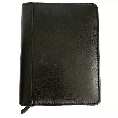 Franklin Covey Quest Leather Binder 6 Rings 1  Black Zip • $49.99