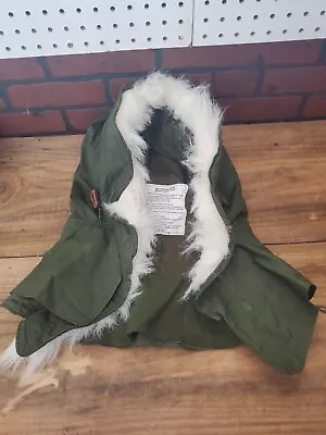 1976 US Army M65 Military Extreme Cold Weather Fish Tail Parka Ruff Fur Hood NOS • $45.95