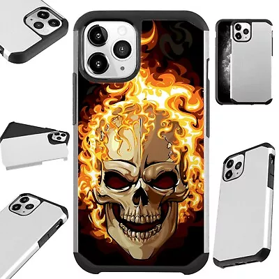Fusion Case For IPhone 12/Mini/Pro Max Phone Cover SKULL FIRE • $13.50