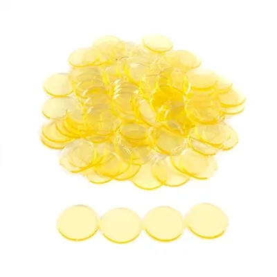 Yellow Magnetic Bingo Chips 3/4  Size- Bag Of 100 • $7.95