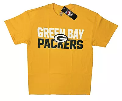 Majestic NFL Green Bay Packers Yellow Shirt Short Sleeve Size Medium • $14.69