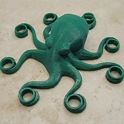 Green Octopus Marble Display Stand - Holds 8 Marbles Up To 3/4  - Lot #4845 • $10