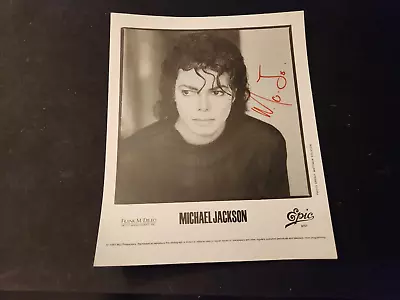 Michael Jackson Autographed Epic Records Promo Photograph • £57.91