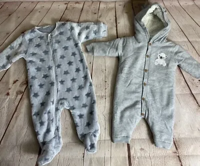 Unisex Baby Bundle Winter Romper Suits Nutmeg And Next Size 0-3 Months • £5.99