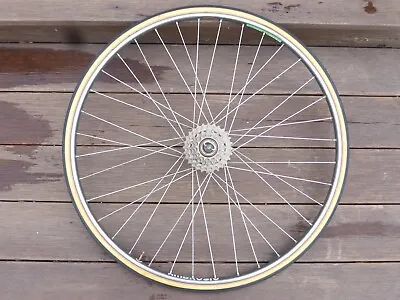   Campagnolo Record Rear Wheel Shimano 5 Speed Ambrosio Tubular Vittoria Rally • $150