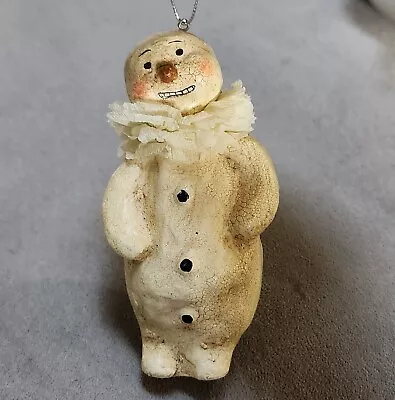 Vintage Midwest Cannon Falls Nicol Sayre Snowman Ornament - Ruffles • $28