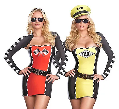 Reversible Racecar / Taxi Driver Costume Dreamgirl 5866 Adult Size S M L XL • $12.99