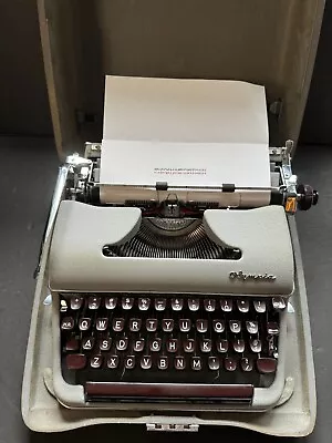 Olympia SM3 Grey De Luxe Typewriter W Case Professionally Restored Germany 1957 • £475.07