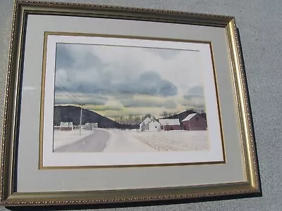 Watercolor Painting  Underhill Morning  By Larry Lohmann Framed Shelburne VT • $97.99