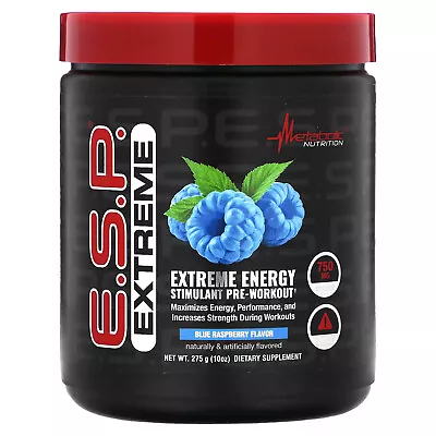 E.S.P. Extreme Energy Stimulant Pre-Workout Blue Raspberry 10 Oz (275 G) • $39.99