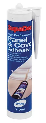 SupaDec DIY Decorating Panel & Cove Paintable Adhesive Glue 310ml - White • £5.99