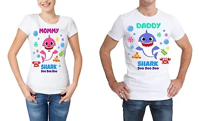 £8.50 • Buy Shark Family T Shirts  Baby Shark, Mummy, Daddy, Brother, Sister Editable