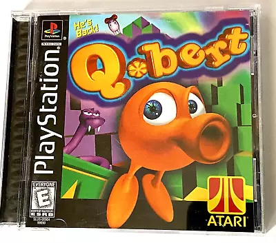 Qbert Sony PlayStation 1 Black Label 1999 PS1 COMPLETE With Manual And Case GUC • $9.95