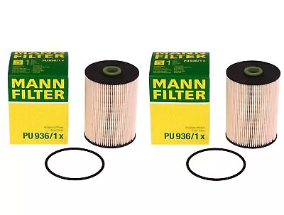 Pair Set Of 2 Fuel Filters Mann 1K0127434B For Volkswagen Golf Jetta TDI Diesel • $39.95