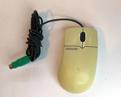 Original Vintage Microsoft PS2 Intellimouse Ball 1.3A - 5V. 2 Buttons + Scroll  • £12.50