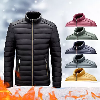 Men Autumn And Winter Lightweight Zip Pocket Cotton-Padded Jacket Casual Outwear • $55.70