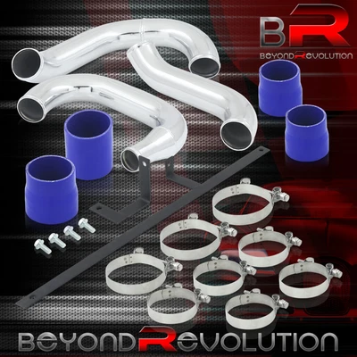 $76.99 • Buy For 2001-2007 Evolution 8 9 Intercooler Pipes Kit + Blue Couplers Charge