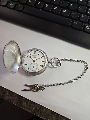 Vintage Antique Rotherhams London Sterling Pocket Watch W Chain And Key • $9.99