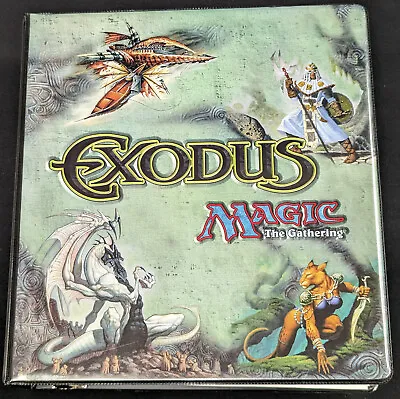 Magic The Gathering Exodus Binder Vintage Mtg 1998 WITH ART PAGES WOC81263 • $73.58