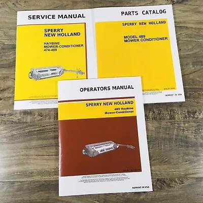 New Holland 489 Haybine Mower Conditioner Service Parts Operators Manual Set • $36.97