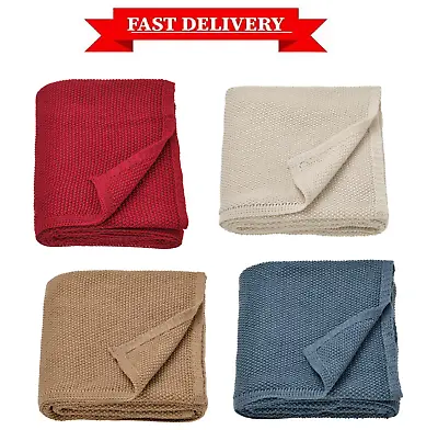 IKEA Bed Throw Blanket 130x170 Cm Balcony Or Sofa Knitted Bedspreads & Bed Throw • £34.42