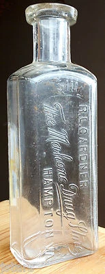 $99.99 • Buy C. 1900s THE MAHONE DRUG STORE MEDICINE BOTTLE, GARDNER PHARMACY, HAMPTON, VA