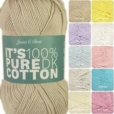 James C Brett Its Pure Cotton 100% Cotton DK Knitting Yarn • £2.99