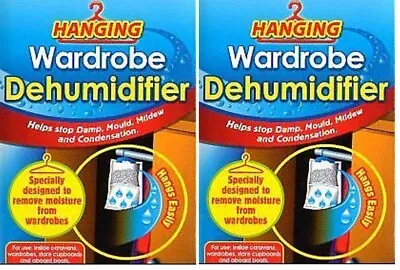 2 X Hanging Wardrobe Dehumidifier By 151 - Helps Stop Damp Mould Mildrew Etc • £5.75