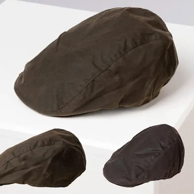 £15.99 • Buy Men's Wax Flat Cap 100% Cotton Country Cap Water Resistant Hat 2 Colours Rydale