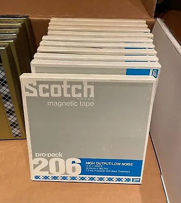 Scotch 206 1/4 IN. 1200 FT. Music Mastering Tape NOS 7 Inch Reels • $25