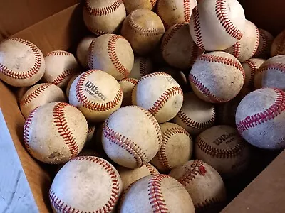 Decent Lot 48 (4 Dozen) Used Leather Hard Baseballs Practice Training Balls • $154.50