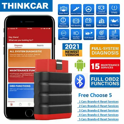 Universal Full-System Car Diagnosis Bluetooth Dongle For Android + IOS ThinkDiag • £69