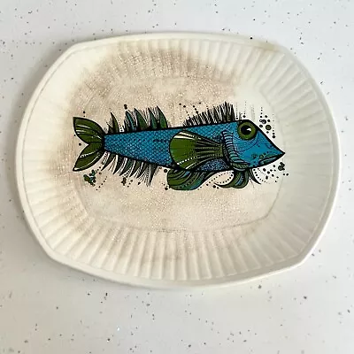 Vintage Retro AQUARIUS Fish Series Plate 1960s 1970s Washington Pottery MARKED • £3.99