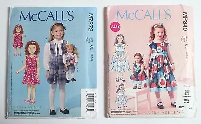 Lot 2 McCall's MP340 7272Uncut - Laura Ashley Girls  Dress (6-7-8) & Doll • $8.87