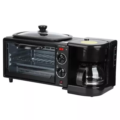 3-in-1 Family Size Electric Breakfast Station Coffeemaker Griddle Toaster Oven • $94.95