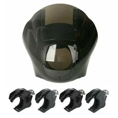 Quarter Headlight Fairing Windscreen 39mm Clamps Fit For Harley Sportster Dyna • $124.80