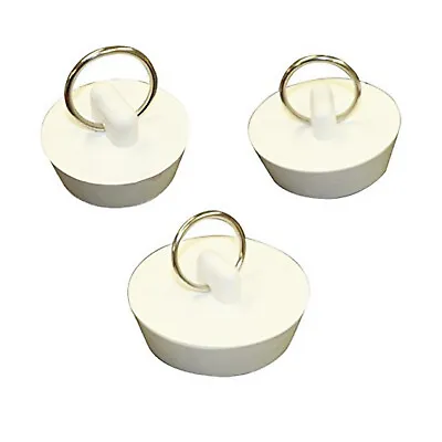 Drain Stopper 3 Pcs Rubber Sink Stopper Drain Plug With Pull Ring For Bathtub • $8.39