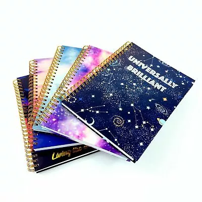 A5 Hardback Spiral Journal Jotter Writing Pad Book Notepad Bound Lined Notebook • £4.64