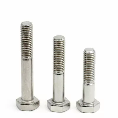 M12 12mm Hex Bolts Partial Threaded Set Screw Hexagon BZP 8.8 Metric DIN 931 • £4.31