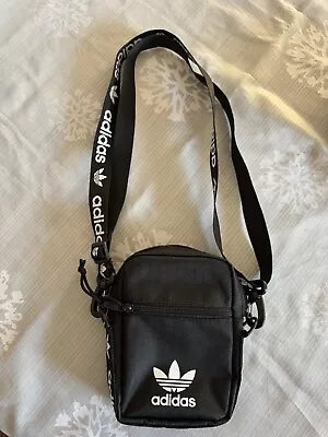 Adidas Originals Unisex Festival Crossbody Bag Black/White EUC • $15