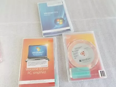 Microsoft Windows Vista + 2x 7 Professional 64 Bit  DVD • $35