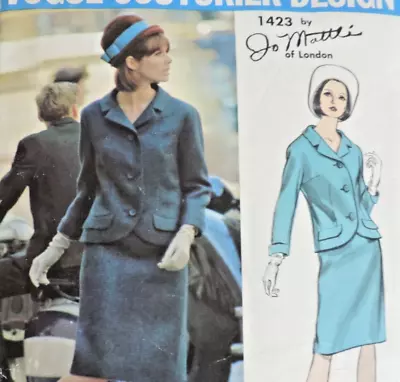 Vouge Couturier #1423 By Jo Mattli Of London Suit Size: 12 B:32 H:34 1964 • $28.25