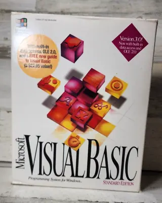 Microsoft Visual Basic 3.0 3.5 Inch Disks Standard Edition Windows • $62.95